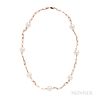 14kt Rose Gold and Cultured Pearl Necklace