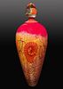 RICHARD SATAVA, Red Nautilus on Red Seafoam Lidded Vase
