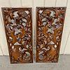 PAIR CARVED MAHOGANY ARCHITECTUAL ELEMENTS