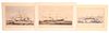 Three Lithographs of Ships