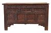 Jacobean Style Carved and Inlaid Oak Coffer
