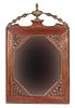 Neoclassical Style Walnut Looking Glass