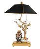 Chinoiserie Style Porcelain and Gilt Metal Lamp