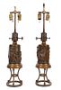 Pair of F. Barbedienne Bronze Table Lamps