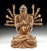 18th C. Japanese Gilt Wood Avalokiteshvara Figure