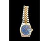 TWO-TONE GOLD ROLEX DATEJUST BLUE DIAL WATCH