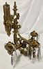Gothic Bronze Crystal Sconce