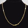18K Yellow Gold Fancy Link Chain Necklace