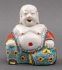 Chinese Famille Rose Budai Figure Censer, 19th C.
