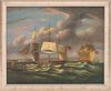 Signed Maritime Oil on Canvas, 19th C.