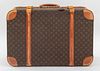 Vintage Louis Vuitton Leather Bound Suitcase