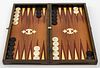 Palermo Tavlalari Wood Inlaid Backgammon Board