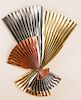 Curtis Jere Brass, Chrome and Copper Bow Sculpture