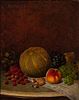 William Mason Brown (American, 1828-1898), Cantaloupe, Fruits, and Nuts on a Tabletop