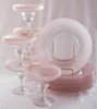 Dorothy Thorpe Pink Frosted Glassware, Fourteen