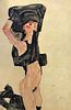 Egon Schiele (After) - Girl Kneeling