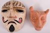 Small Mask Wall Hangers, Two (2)