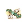 Edwardian 18k Diamond Emerald Ring