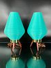 Pair Mid Century Style Tripod Table Lamps