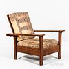Arts and Crafts Oak Lounge Chair