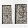 Two Art Deco Architectural Panels from the Barbizon-Plaza Hotel