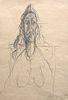 Alberto Giacometti, Portrait of Woman, Graphite on Paper, signed