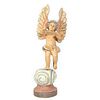 Italian Carved and Painted Figure of an Angel