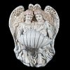 Wall-hanging Porcelain Angels with Shell Receptacle