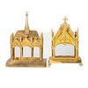 2 Gothic Style Gilt Metal Cathedral-form Reliquaries