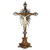 Large Silver-mounted Altarpiece Crucifix, c. 18th Century
