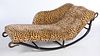 English Metal Upholstered Rocking Chaise, Second Half 19th C