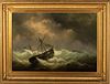 Unsigned, Seascape of Ships in a Storm, O/C