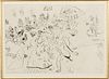 Marc Chagall, Plate LXIII, The Dead Souls, Etching