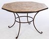 Wrought Iron and Tile Table