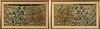 Two Chinese Framed Silk Needleworks with Dragons