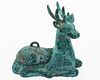 Han Dynasty Style Bronze Deer Vessel