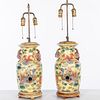 Pair of Chinese Style Ceramic Lamps, Modern