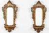 Pair of Mirrored Gilt Wood Wall Sconces