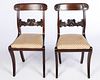 Pair of Regency Mahogany Side Chairs, 1st 19th C