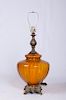 EF & EF Industries Amber Glass Lamp