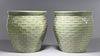Two Chinese Celadon Glazed Porcelain Jars