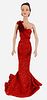 16" Tonner doll dressed in red sequins gown with red shoes. No box.