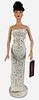 16" Tonner Tyler Wentworth Collection doll, redressed in White evening gown with sequins. Some beads on back are loose. Has hand tag. No box.