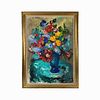 Signed Cowan Still Life Oil Painting On Canvas