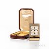 Cartier 14kt Gold Travel Calendar Travel Clock with Original Box