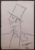 Fortunato Depero, Attributed: Man Wearing a Top Hat