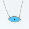 Turquoise, Sapphire & Diamond "Evil Eye" Necklace