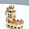 Beautifully Detailed Tower of Belem Pendant - 14K Gold
