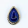 Midnight Blue Lapis Lazuli & 14K Gold Brooch / Pendant