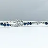 Contemporary Sapphire & Diamond Link Bracelet